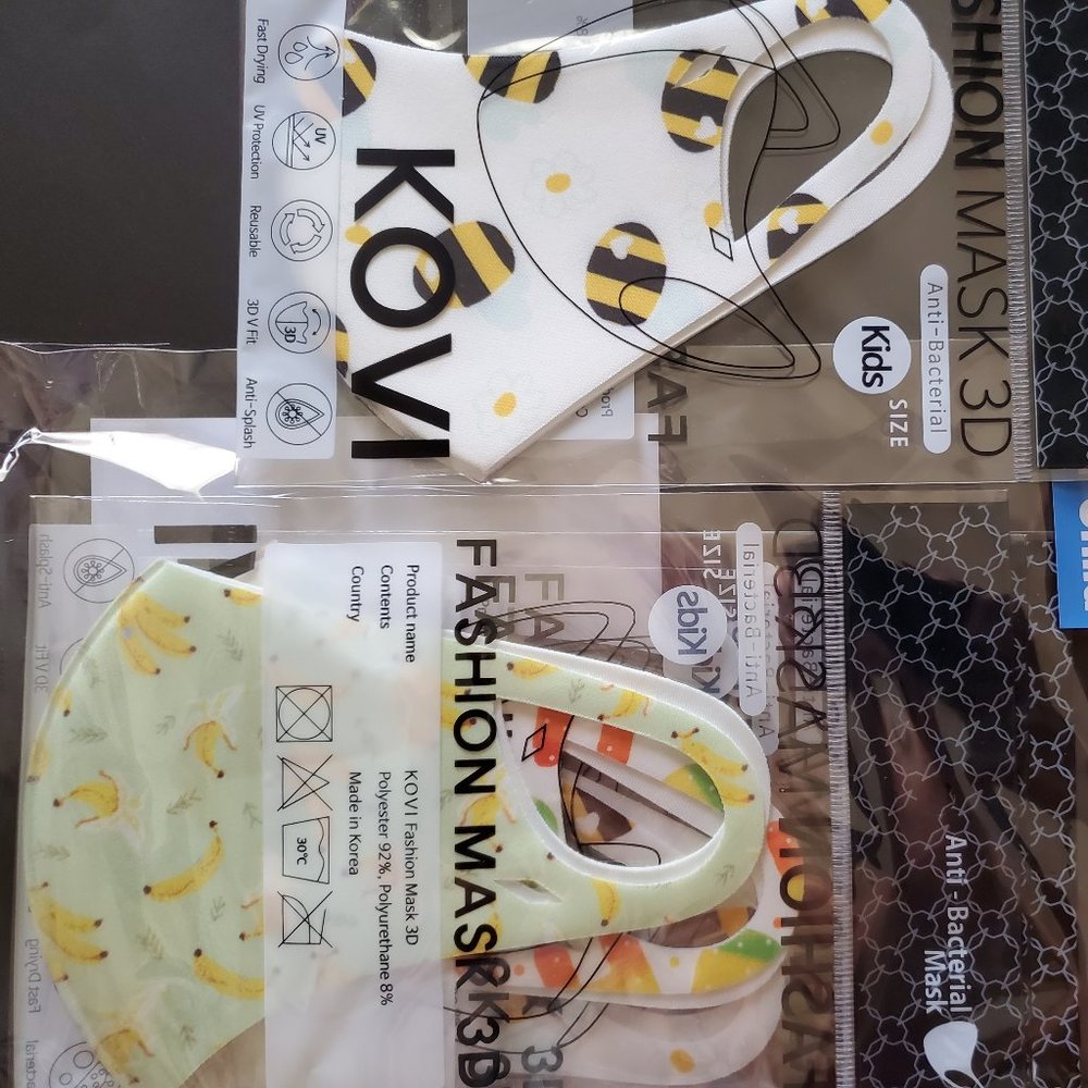 Kovi Fashion Masks from Korea A set of 4 KIDS SIZE